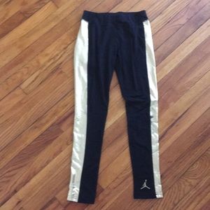 Michael Jordan black & Gold leggings size L